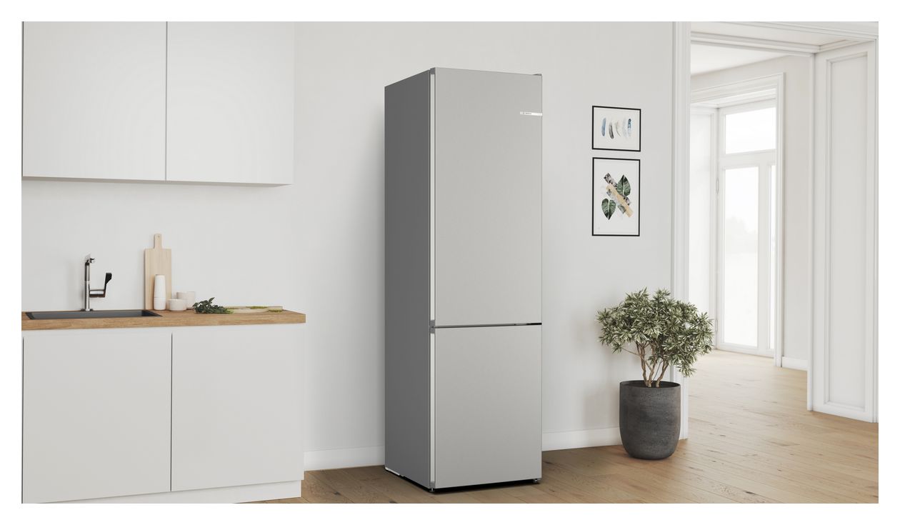 Serie 4 KGN392ICF 260 l / 103 l Kühl-Gefrierkombi freistehend 162 kWh Jahr  (Edelstahl) 