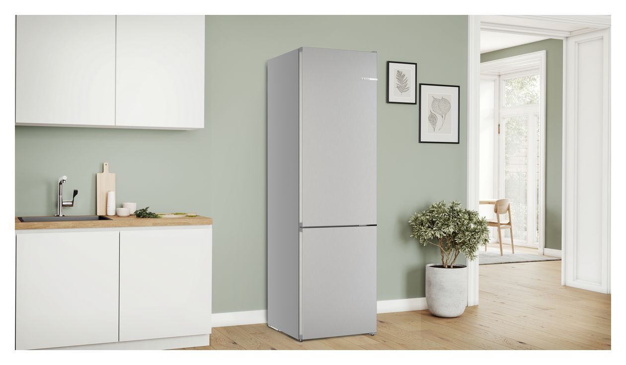 Serie 4 KGN392LAG 260 l / 103 l Kühl-Gefrierkombi freistehend NoFrost 112 kWh Jahr  (Metallisch) 