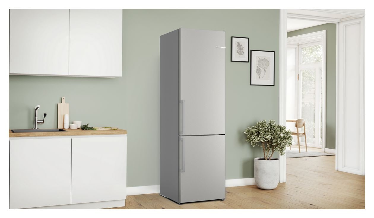 Serie 4 KGN39VIBT 260 l / 103 l Kühl-Gefrierkombi freistehend NoFrost 129 kWh Jahr  (Edelstahl) 