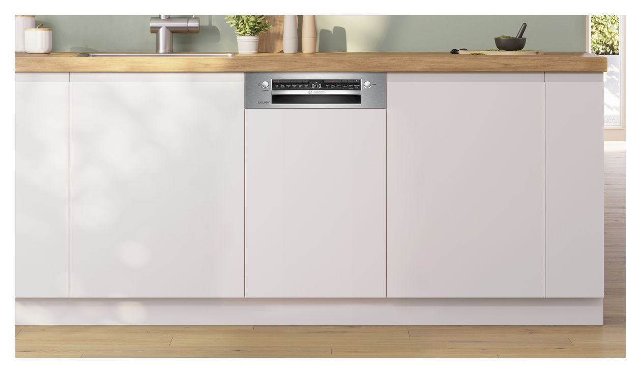 Serie 4 SPI4EMS02D 45 cm Geschirrspüler teilintegriert (ohne Front) Leise 10 Maßgedecke aquaStop Funktion Wärmetauscher 