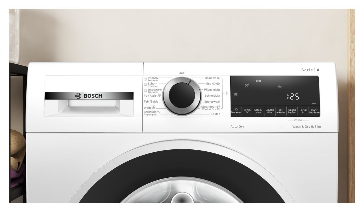Serie 4 WNA14441 9 kg 5 kg Waschtrockner 