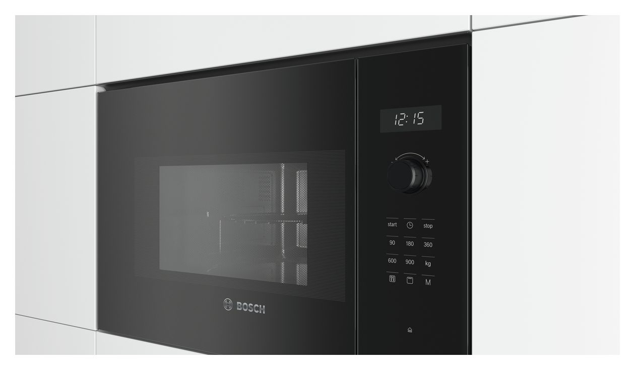 Serie 6 BEL554MB0 Einbau-Mikrowelle 900 W Größe: mittel 5 Stufen Grill (Schwarz, Edelstahl) 
