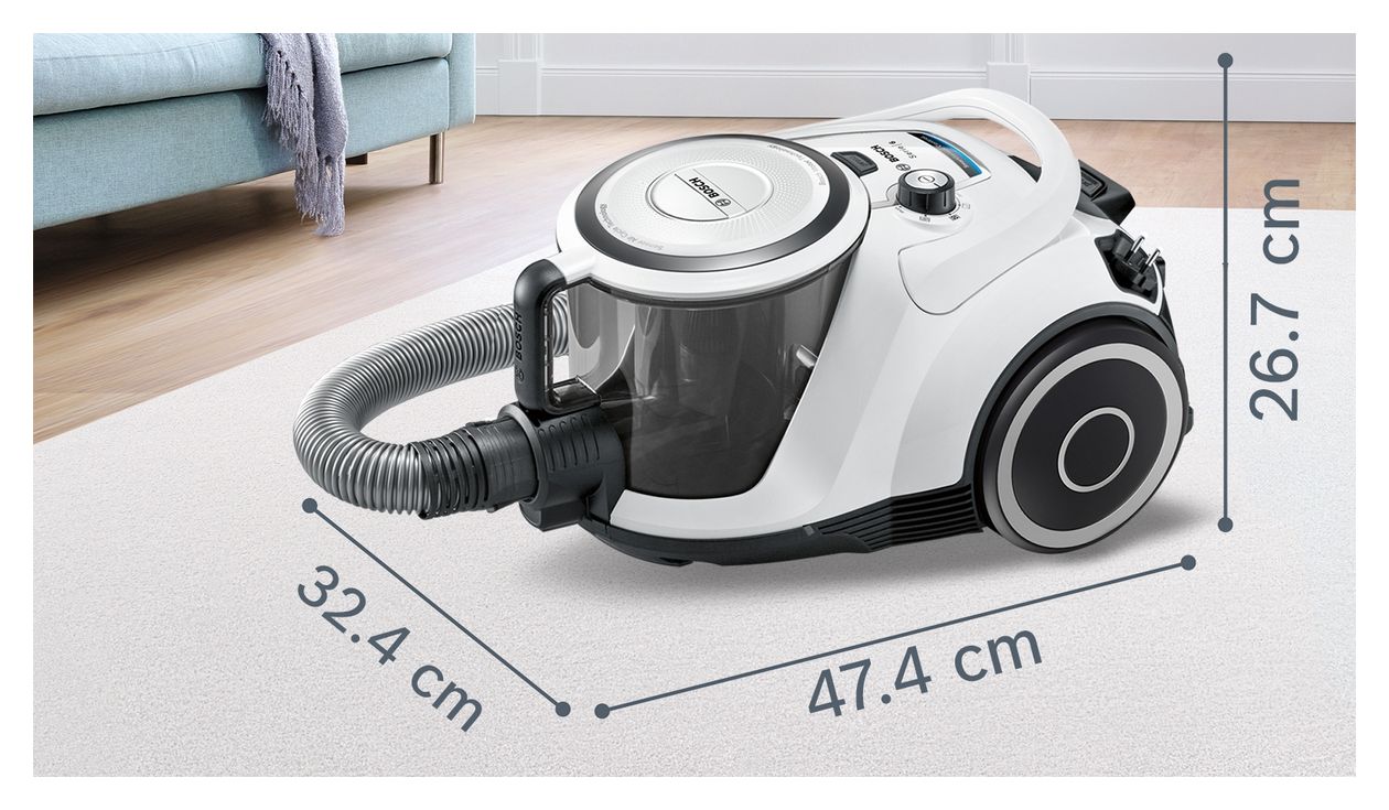 Serie 6 BGC41XALL Bodenstaubsauger Beutellos 700 W  (Weiß) 