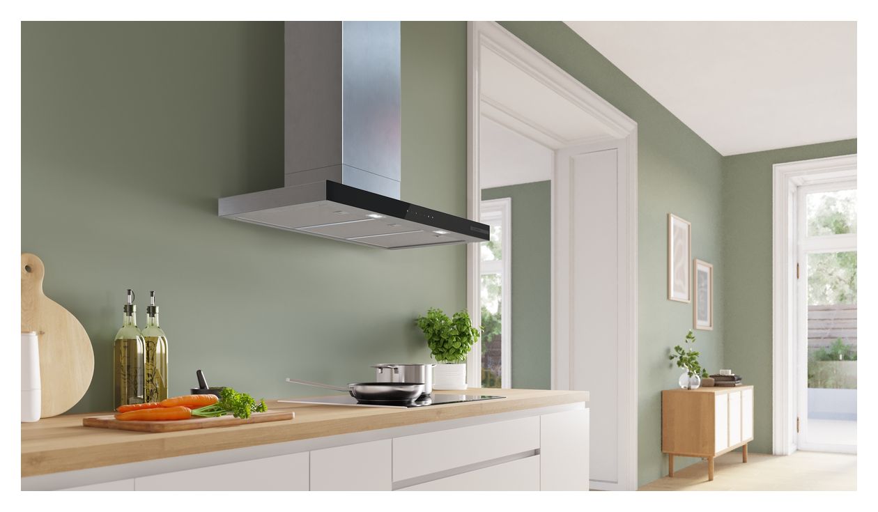 Serie 6 DWB97DN30 Abluft/Umluft Dunstabzugshaube/Esse Wand 60 cm (Edelstahl) 