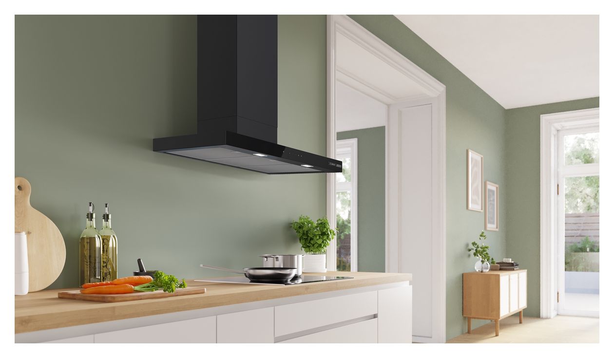 Serie 6 DWB97DN60 Abluft/Umluft Dunstabzugshaube/Esse Wand 60 cm (Schwarz) 