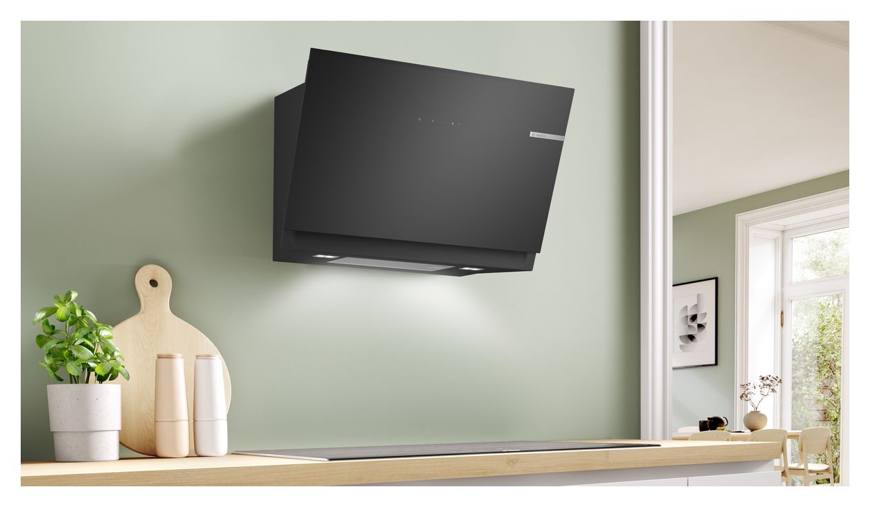 Serie 6 DWJ81AN60 Umluft Dunstabzugshaube/Esse Wand 80 cm (Schwarz, Edelstahl) 