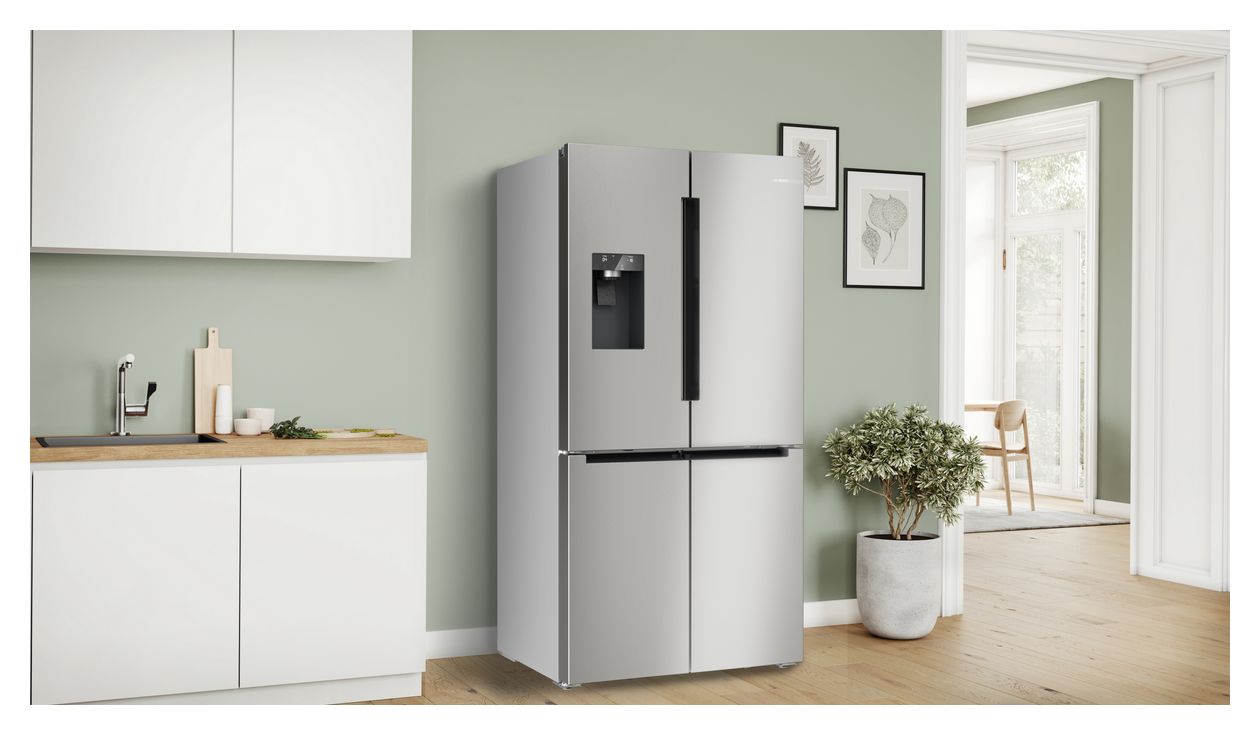 Serie 6 KFI96APEA Side-by-Side Kühl-/ Gefrierkombination 375 l / 199 l 327 kWh NoFrost 1830 mm x 905 mm  (Gebürsteter Stahl) 