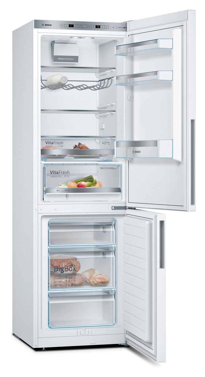 Serie 6 KGE36AWCA 214 l / 94 l Kühl-Gefrierkombi freistehend 149 kWh Jahr  (Weiß) 