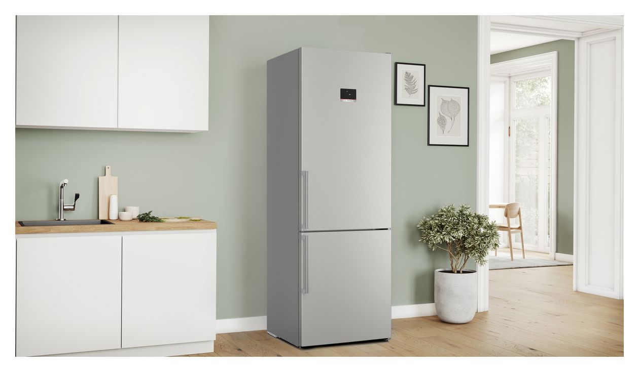 Serie 6 KGN49AIBT 311 l / 129 l Kühl-Gefrierkombi freistehend NoFrost 142 kWh Jahr  (Edelstahl) 