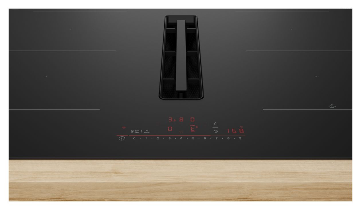 Serie 6 PVQ89BH26E autarkes 80 cm Induktionskochfeld 4 Kochzonen mit integriertem Dunstabzug 