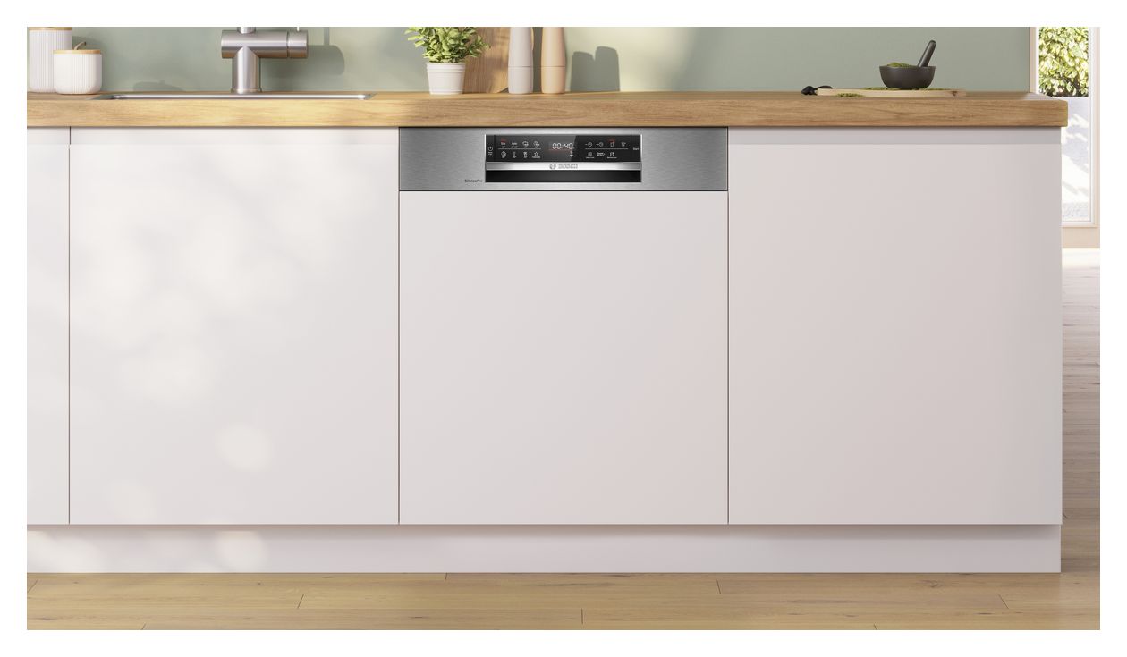 Serie 6 SMI6ECS18E 60 cm Geschirrspüler teilintegriert (ohne Front) Sehr leise 14 Maßgedecke aquaStop Funktion Wärmetauscher/EfficientDry 