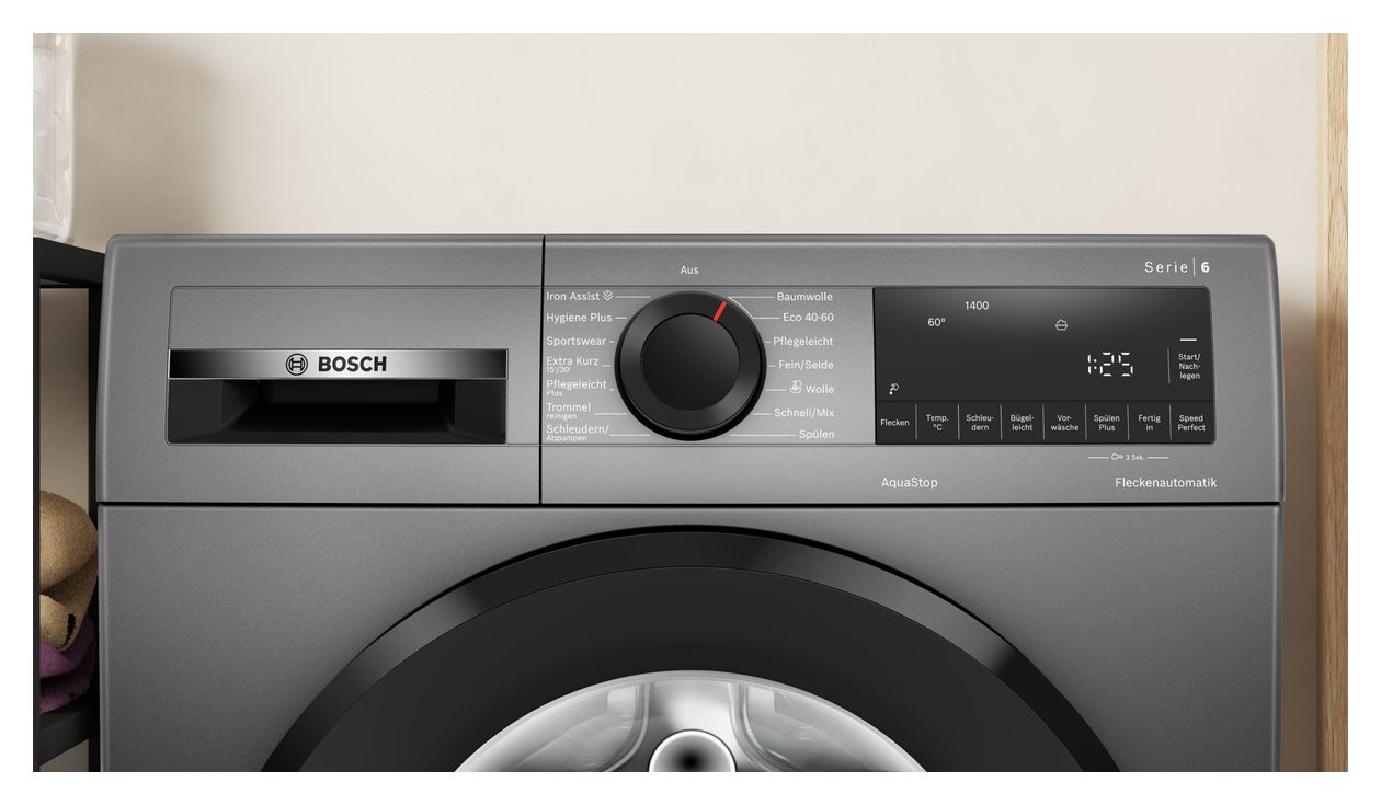 Serie 6 WGG244ZR10 9 kg Frontlader Waschmaschine 1400 U/min aquaStop Funktion 