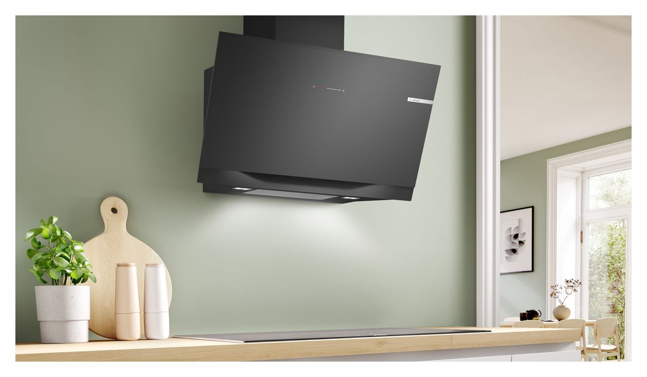 Serie 8 DWK91LT60 Umluft Dunstabzugshaube/Esse Wand 90 cm (Schwarz) 