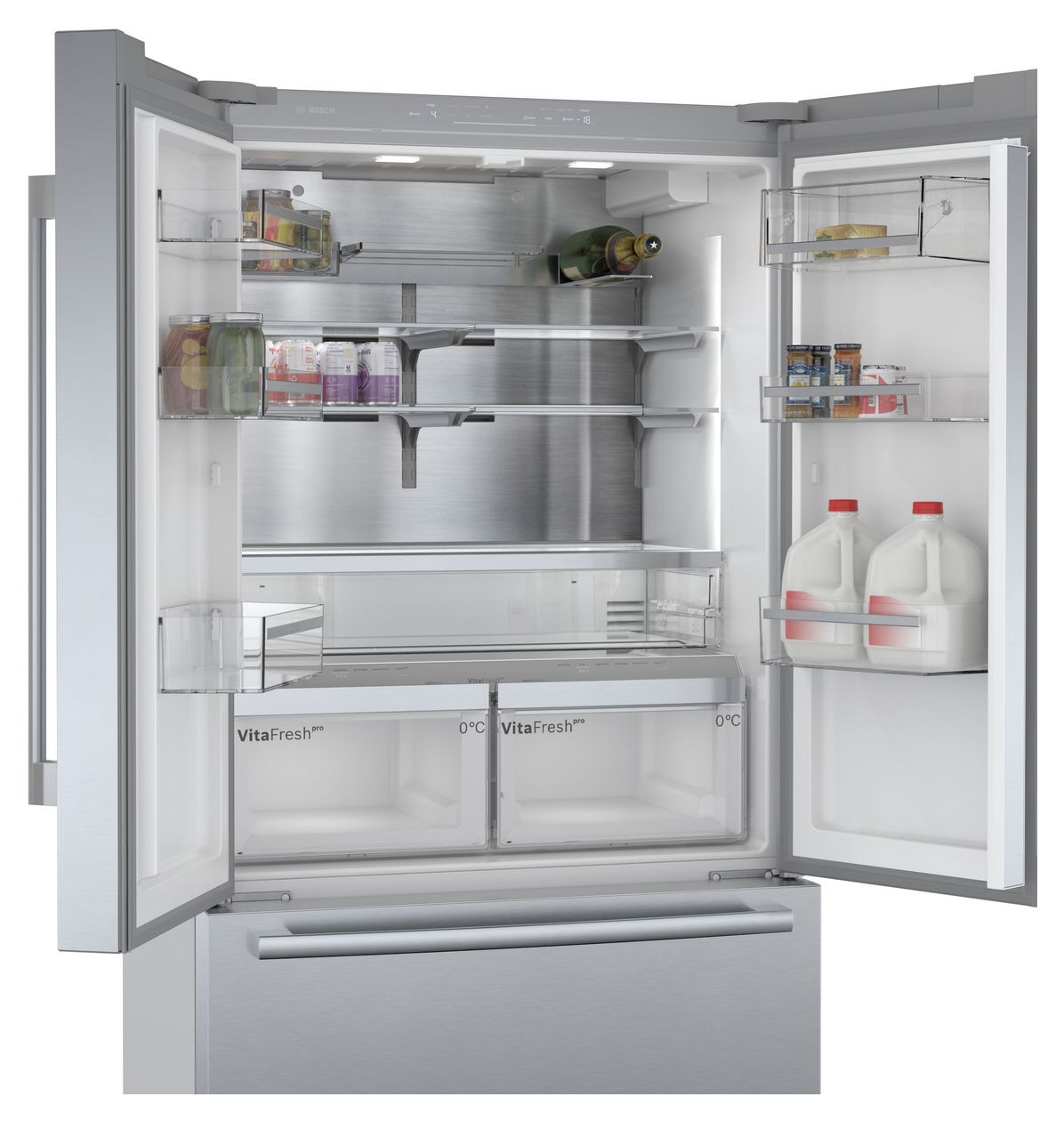 Serie 8 KFF96PIEP Side-by-Side Kühl-/ Gefrierkombination French Door 402 l / 171 l 333 kWh 1830 mm x 905 mm  (Edelstahl) 