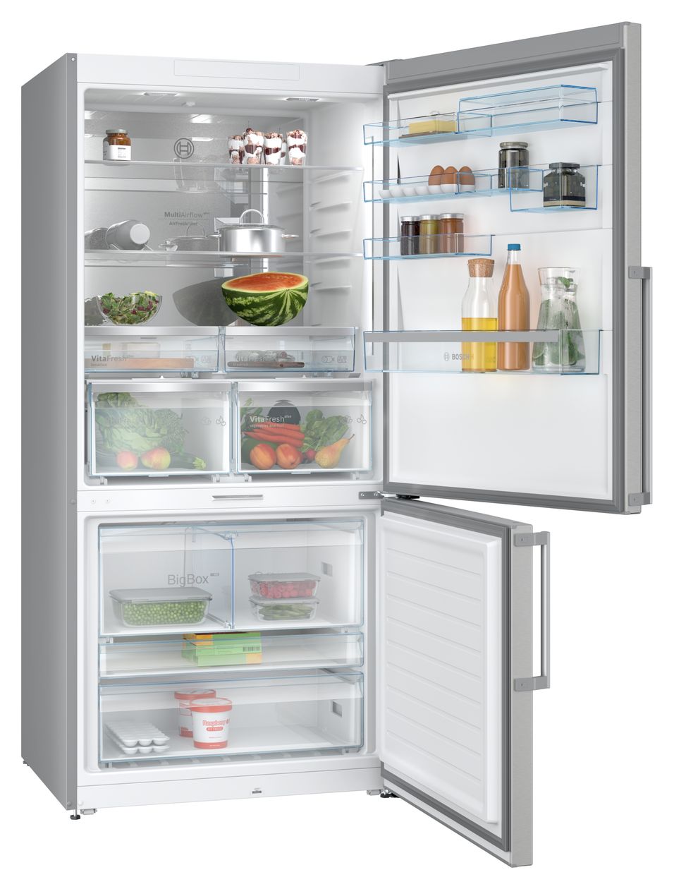 Serie 8 KGP86FIC0N 422 l / 202 l Kühl-Gefrierkombi freistehend NoFrost 216 kWh Jahr  (Edelstahl) 