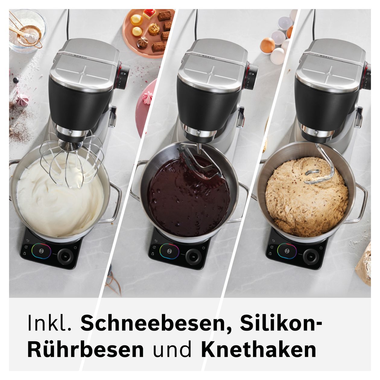 Serie 8 MUMS8ZS13 1800 W Küchenmaschine 6 l mit Waage  (Schwarz, Silber) 