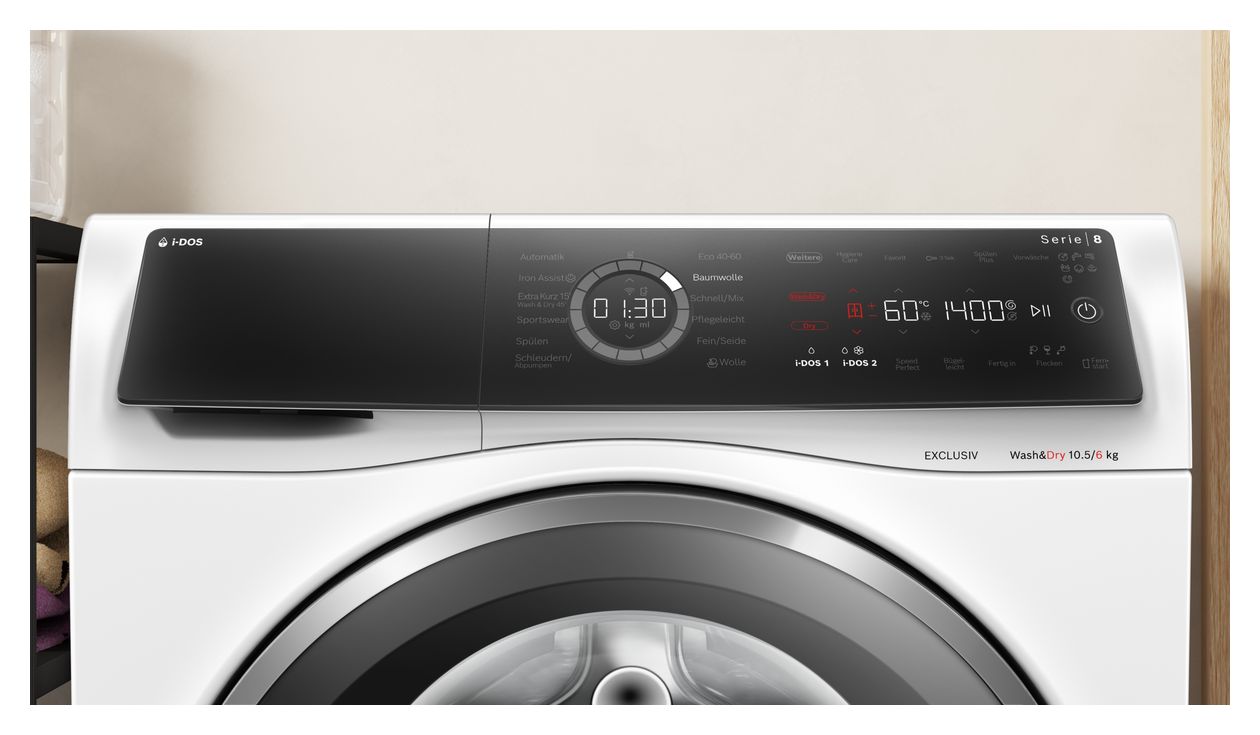 Serie 8 WNC254A90 10,5 kg 6 kg Waschtrockner 1400 U/min 