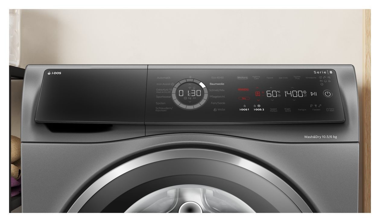 Serie 8 WNC254AS0 10,5 kg 6 kg Waschtrockner 1400 U/min 