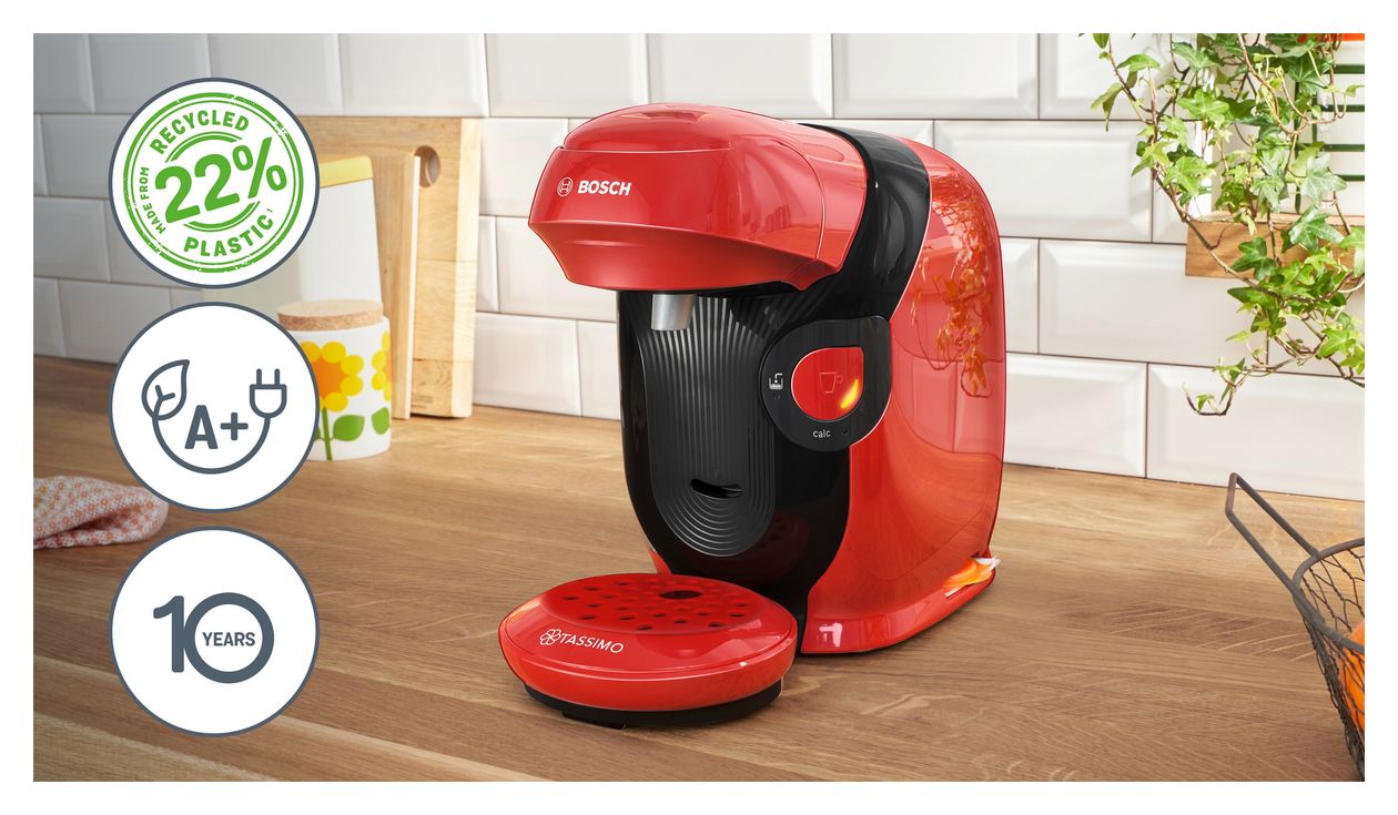 TAS112E Tassimo Style friendly Kaffeekapsel Maschine  (Rot) 