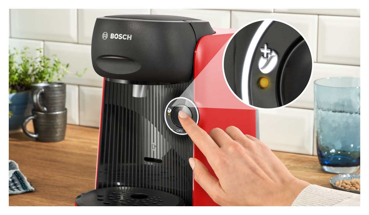 TAS163E Tassimo Finesse Kaffeekapsel Maschine  (Schwarz, Rot) 