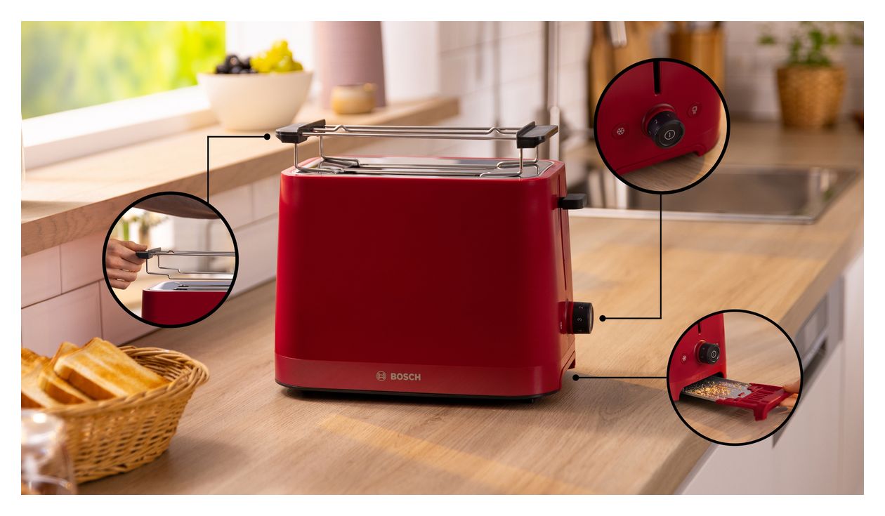 TAT3M124 MyMoment Toaster 950 W 2 Scheibe(n)  (Rot) 