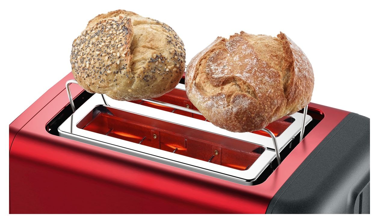 TAT3P424DE DesignLine Toaster 970 W 2 Scheibe(n)  (Schwarz, Rot) 