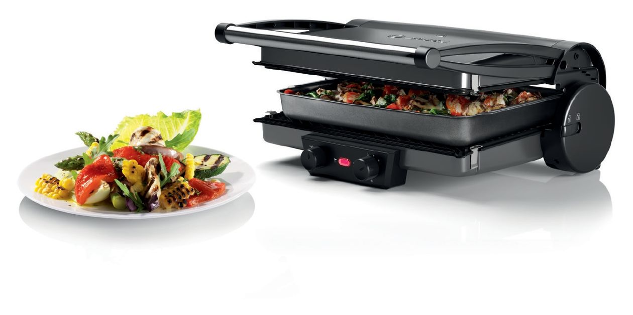 TCG4215 Kontaktgrill 2000 W mit 328 x 238 mm Fläche  (Silber) 