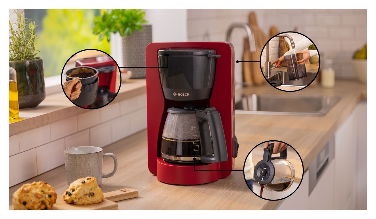 TKA2M114 MyMoment 15 Tassen Filterkaffeemaschine 1,2 l  (Rot) 