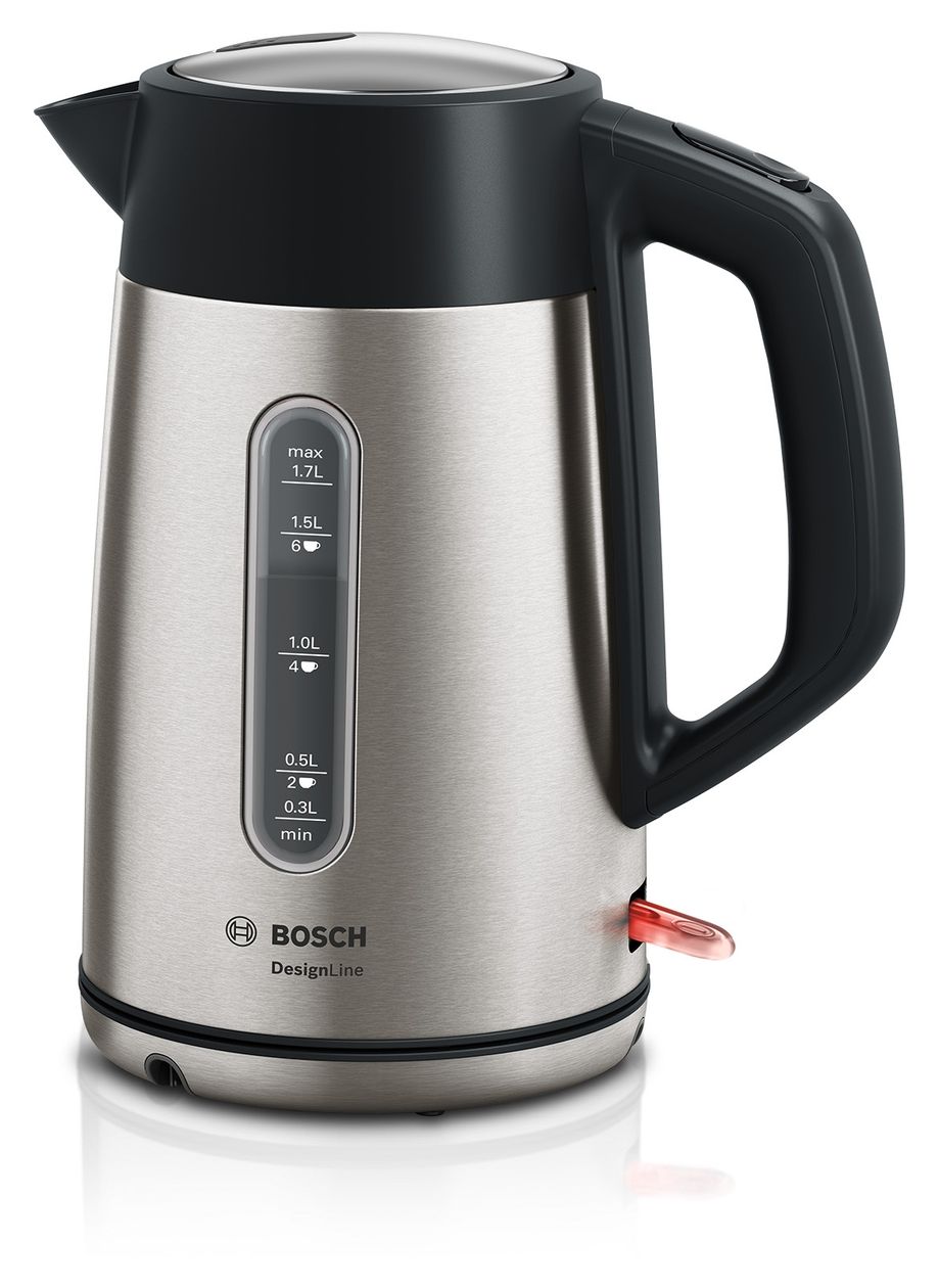 TWK4P440 DesignLine 1,7 l Wasserkocher 2400 W  (Schwarz, Edelstahl) 
