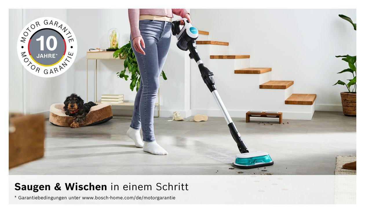 Unlimited 7 BKS71HYG3 ProHygienic Handstaubsauger Beutellos bis 40 min Laufzeit 18 V HEPA  (Schwarz, Weiß) 