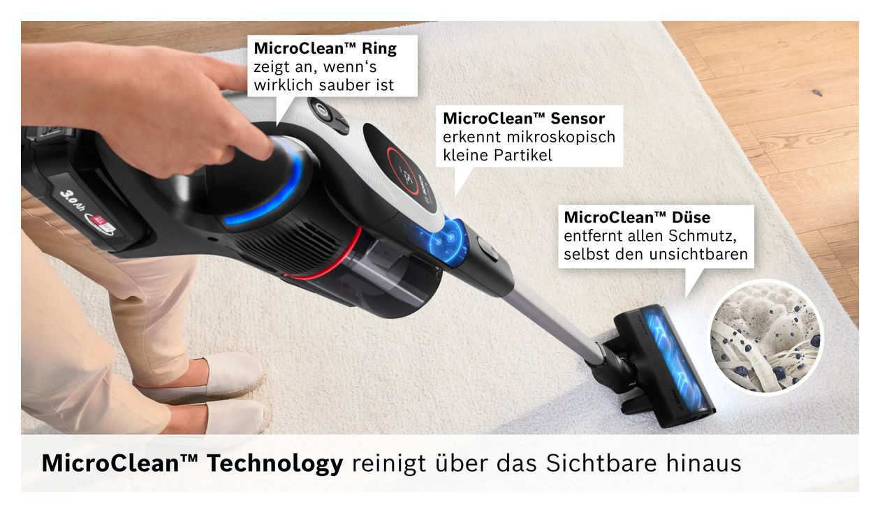 Unlimited 9 BKS931BA Handstaubsauger Beutellos bis 60 min Laufzeit 18 V HEPA  (Weiß) 