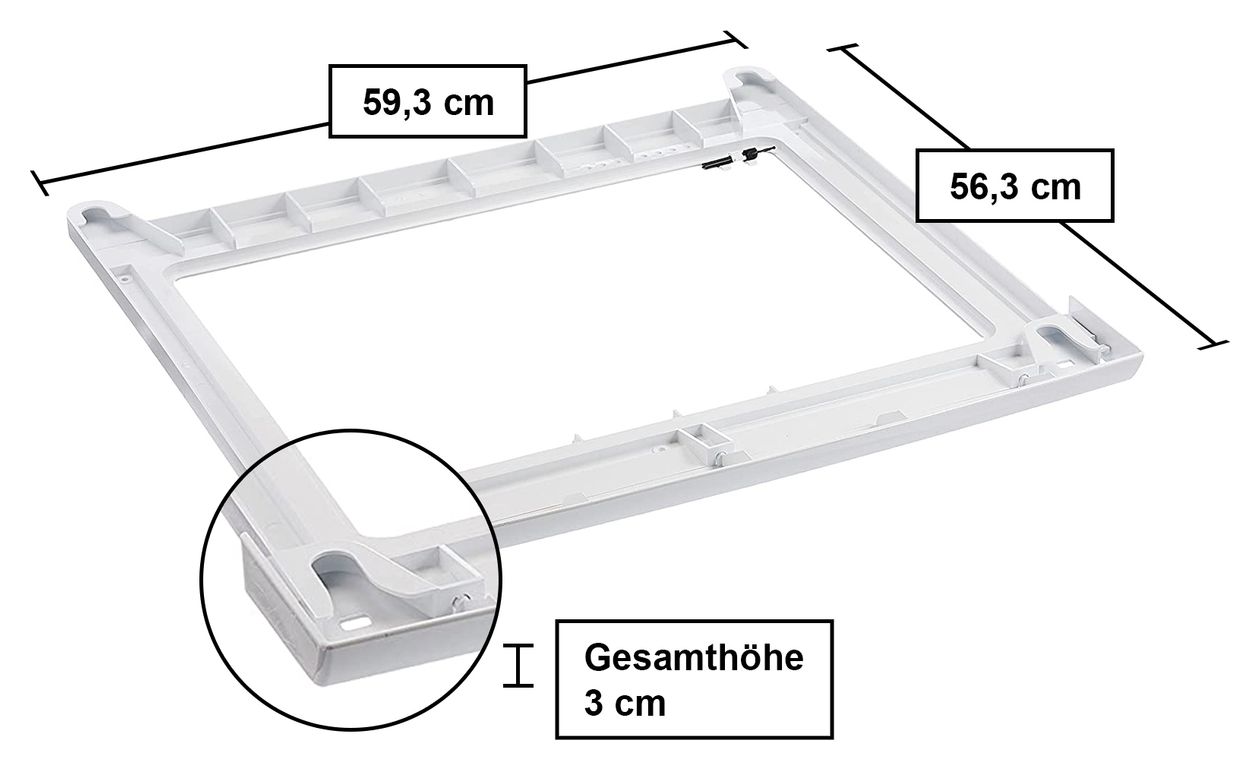 WTZ20410 Verbindungssatz von Waschmaschine und Wäschetrockner Weiß 
