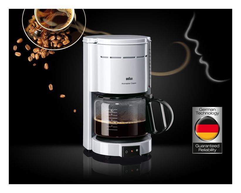 KF47/1 10 Tassen Filterkaffeemaschine  (Weiß) 