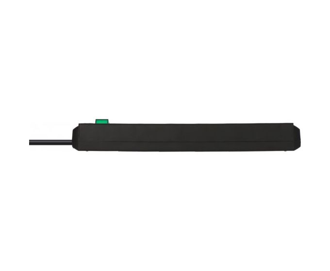 Eco-Line Steckdosenleiste 6-fach 3 m  (Schwarz) 