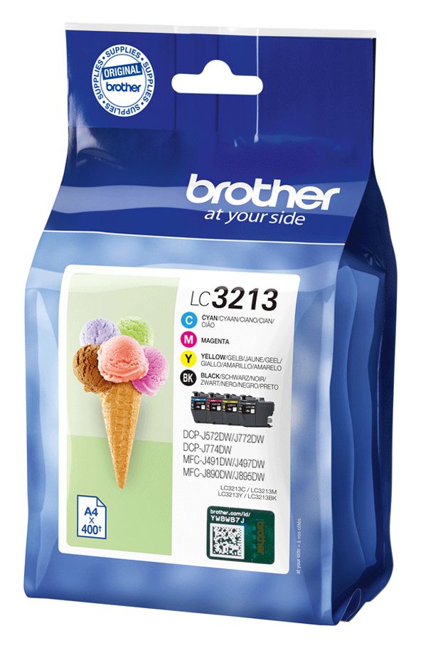 LC-3213VALDR originale Druckerpatronen Schwarz, Cyan, Magenta, Gelb 400 Seiten 