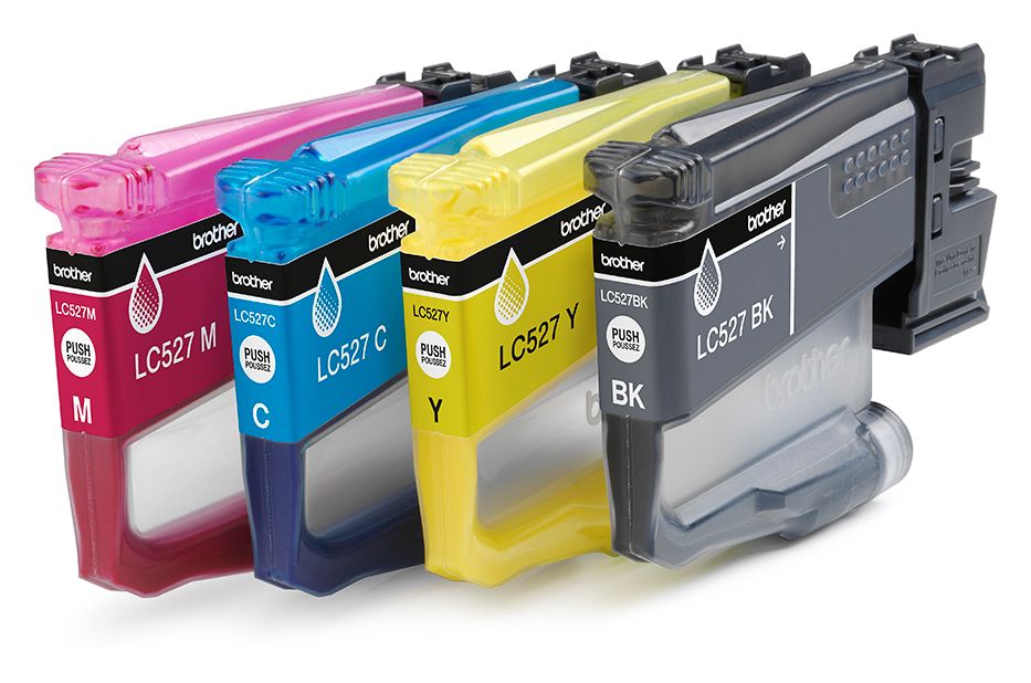 LC-527VAL originale Druckerpatronen Schwarz, Cyan, Magenta, Gelb 1300 Seiten 