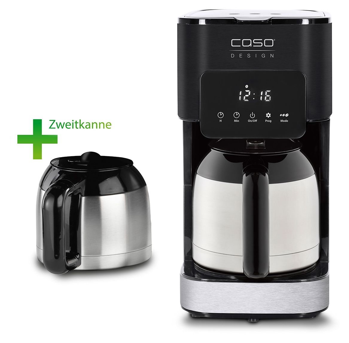 1845 Coffee Taste&Style Duo Thermo 10 Tassen Filterkaffeemaschine 1,2 l  (Schwarz, Edelstahl) 