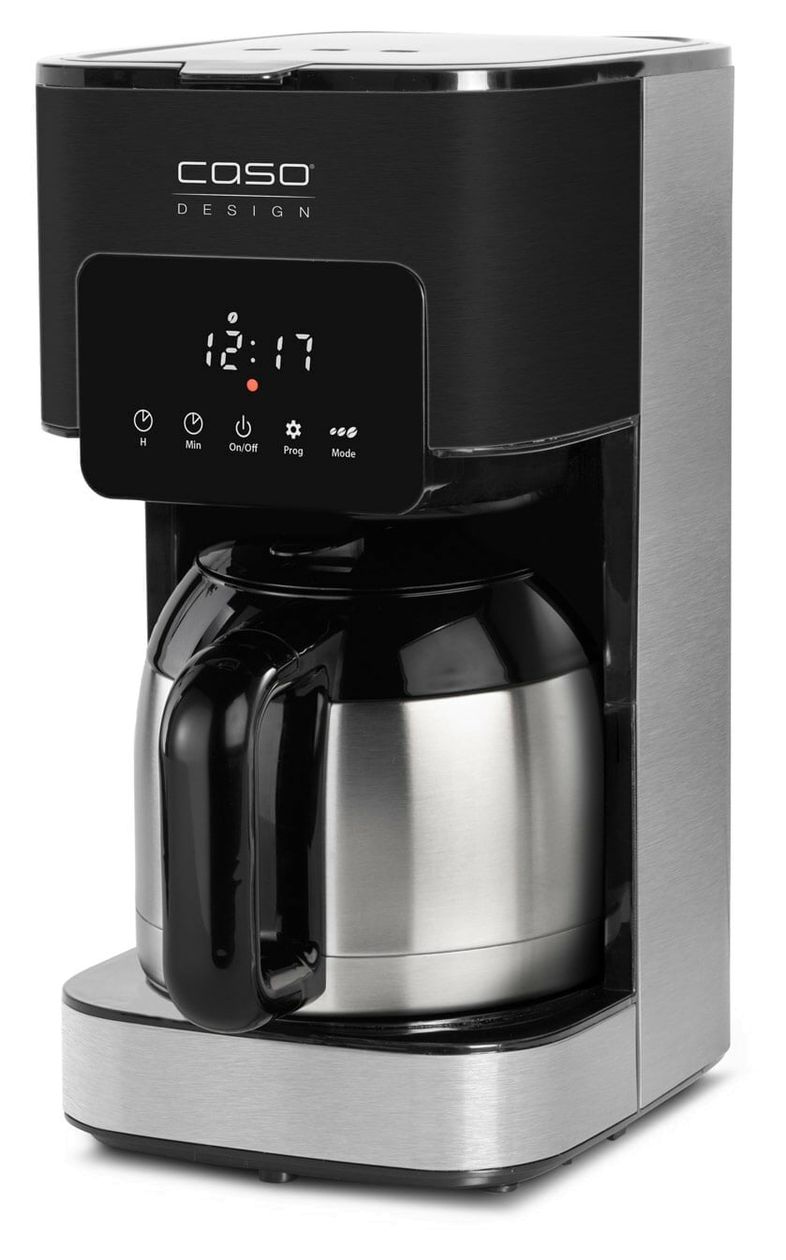 1847 Coffee Taste & Style 10 Tassen Thermo Filterkaffeemaschine 1,2 l  (Schwarz, Edelstahl) 