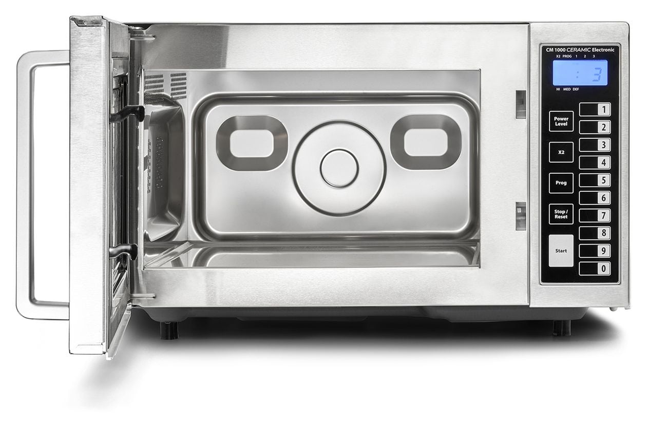 CM1000 Ceramic Electronic Freistehende Mikrowelle 1000 W Größe: mittel 3 Stufen Grill  (Schwarz, Edelstahl) 