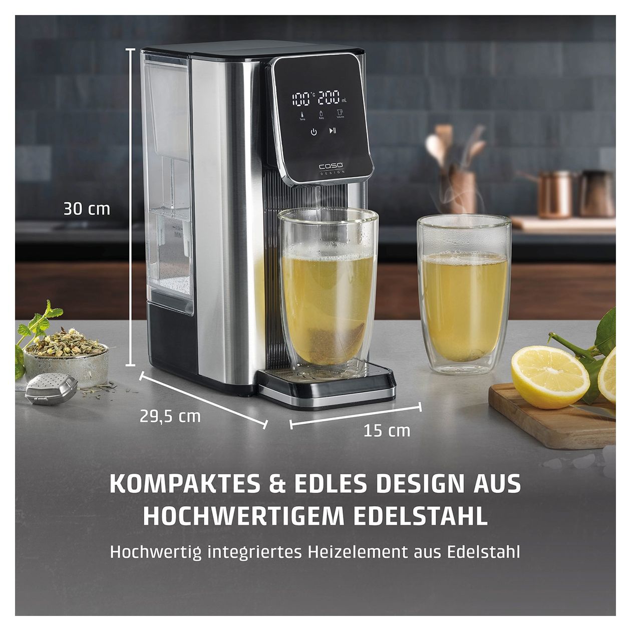 HW630 Teemaschine  (Schwarz, Edelstahl) 