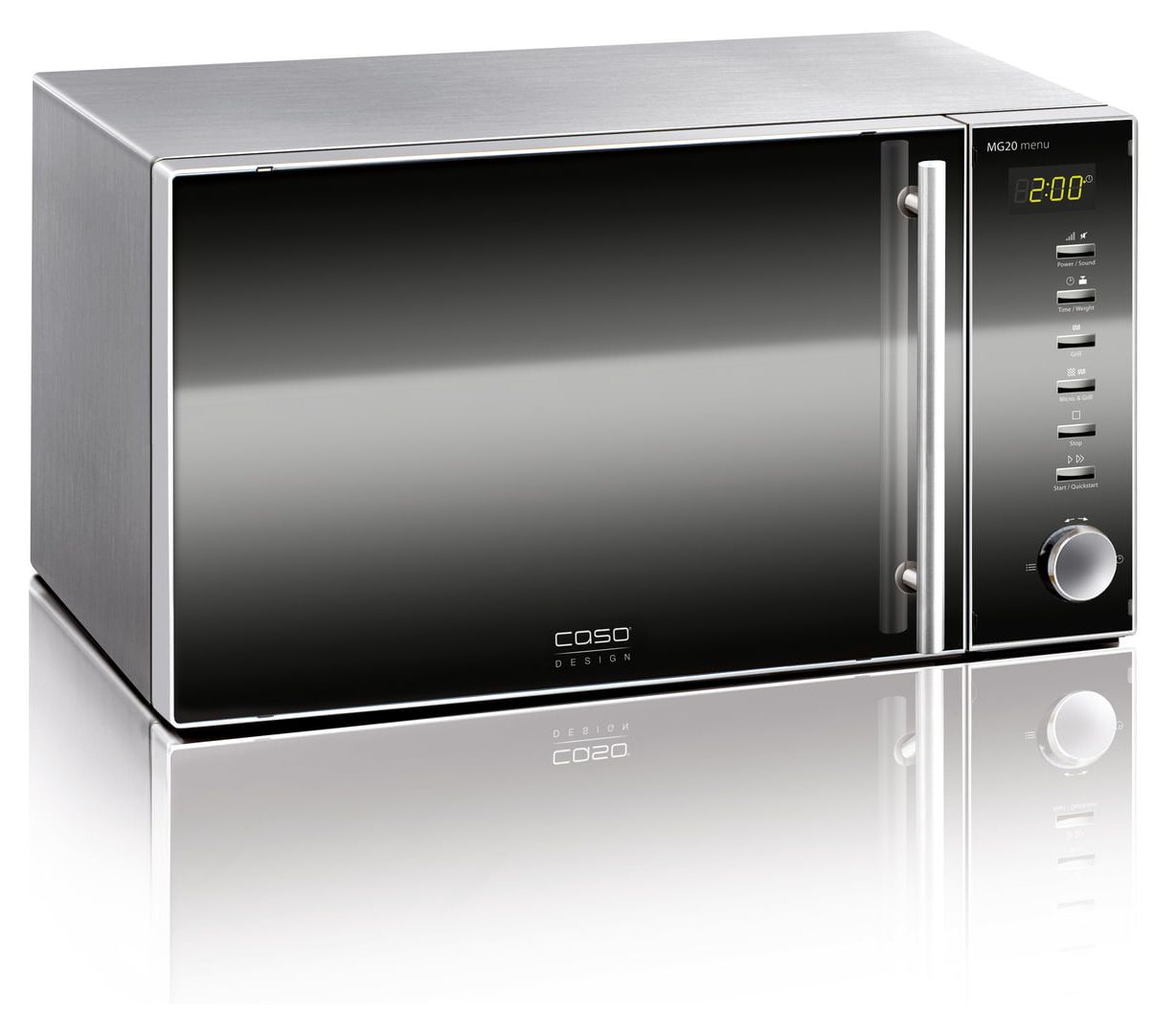 MG20 Menu Standgeräte Solo 800 W Größe: klein 5 Stufen Grill  (Spiegel, Edelstahl) 