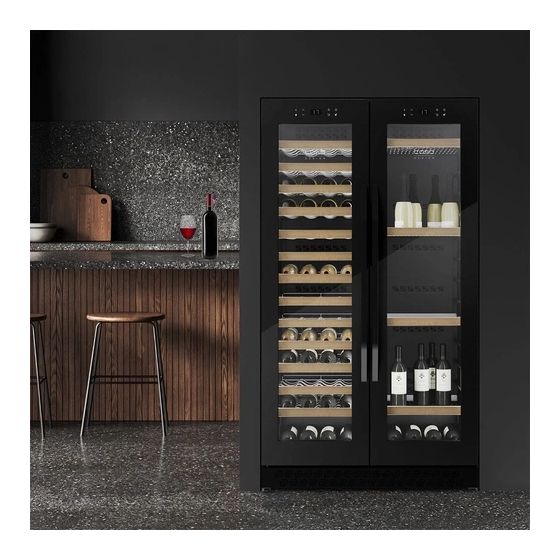 WineChef Duo 122 Weinkühler Freistehend 2 Zonen 122 Flasche(n) 