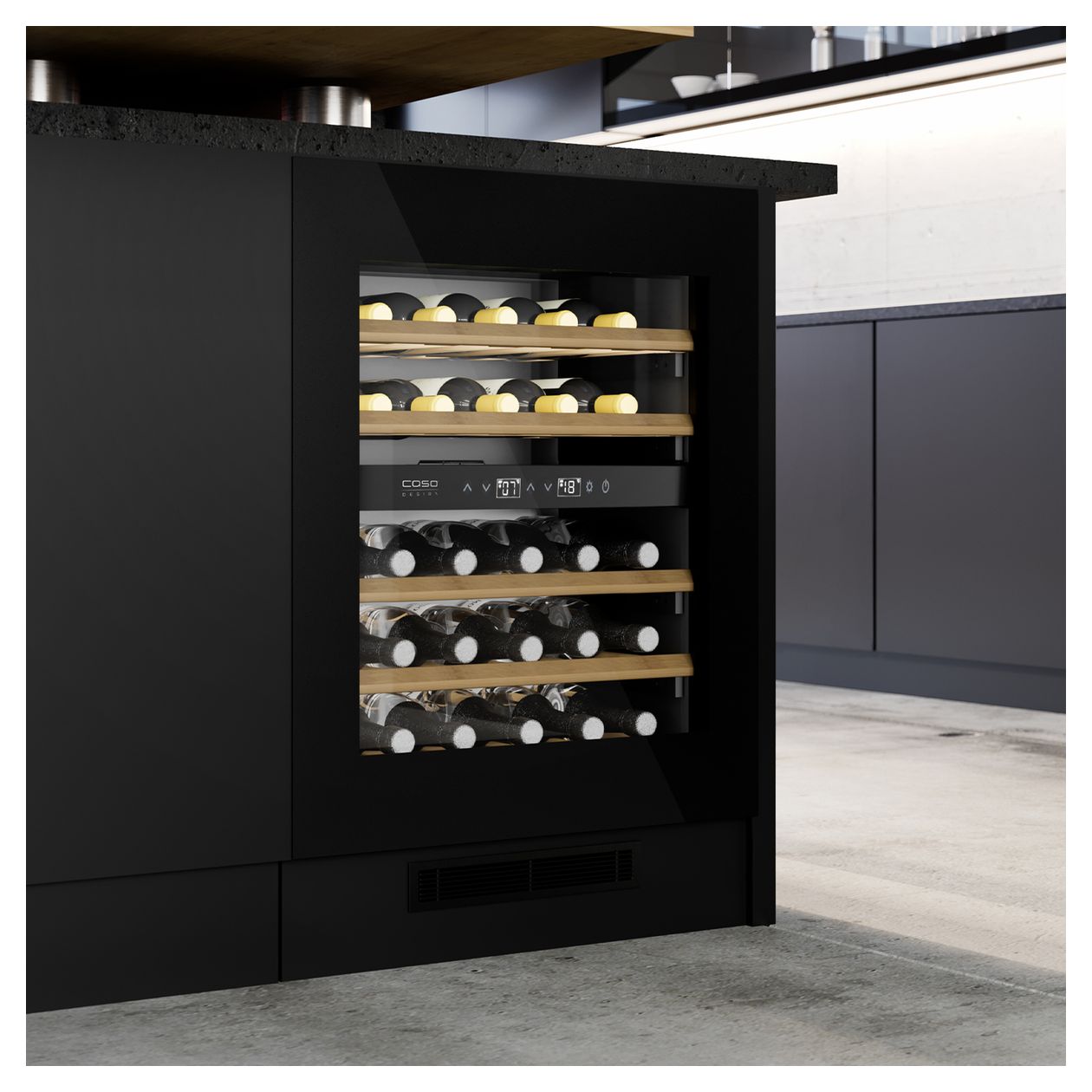 WineDeluxe WDU36 Weinkühler Integriert EEK: F 1 Zonen 36 Flasche(n) 