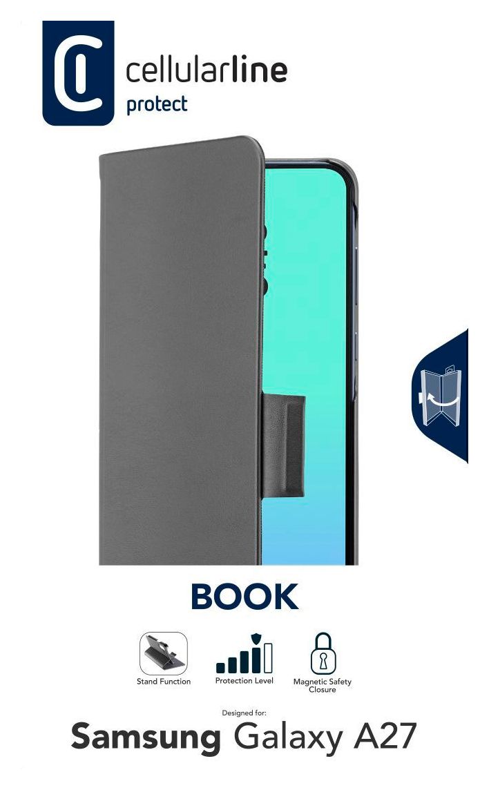 Book 3 Folio für Samsung Galaxy A27  (Schwarz) 