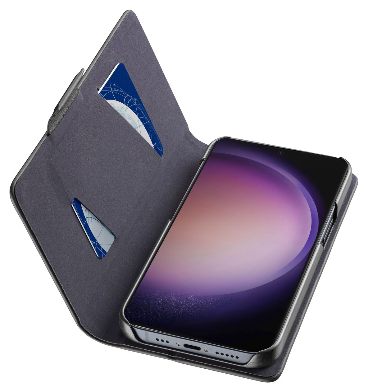Book Folio für Samsung S24 Ultra  (Schwarz) 