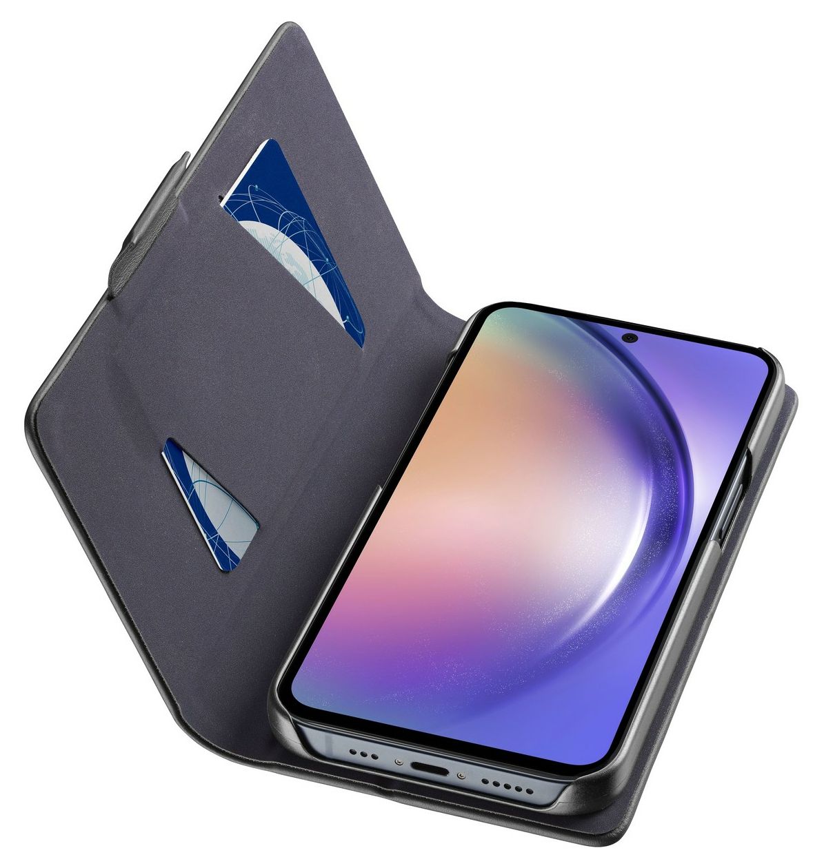 Book Folio für Samsung Galaxy A55 5G  (Schwarz) 