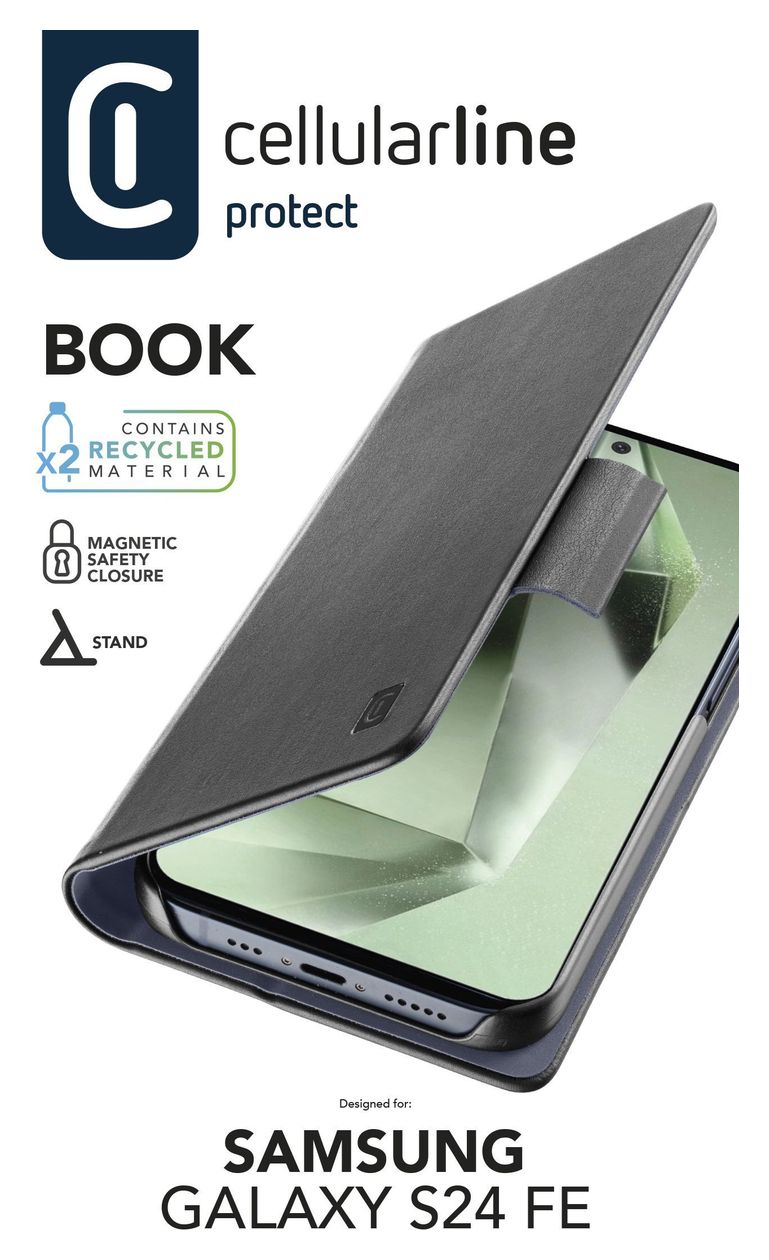 Book Folio für Samsung GALAXY S24FE  (Schwarz) 