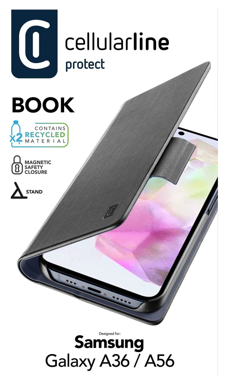 Book Folio für Samsung Galaxy A36/A56  (Schwarz) 