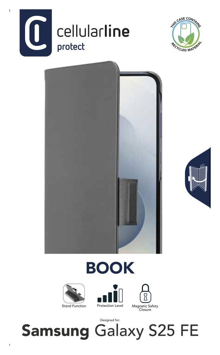 Book Folio für Samsung Galaxy S25 FE  (Schwarz) 