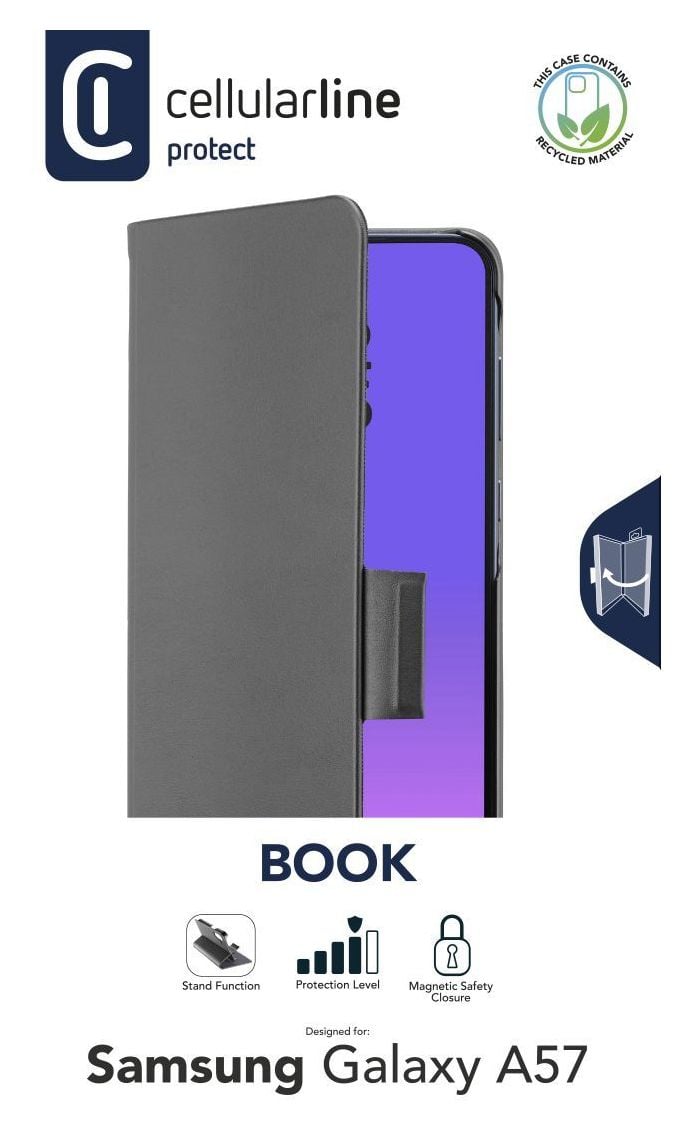 Book Folio für Samsung Galaxy A57  (Schwarz) 